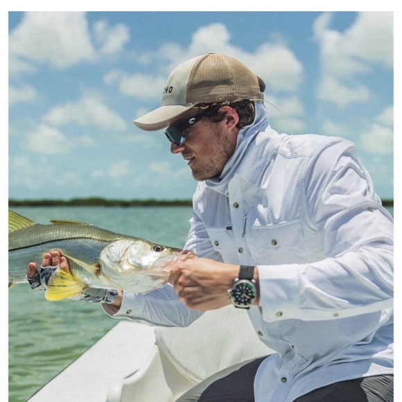 Poncho Men's Size L Long Sleeve White The Iceman Regular Fit Outdoor Fishing - Picture 5 of 11